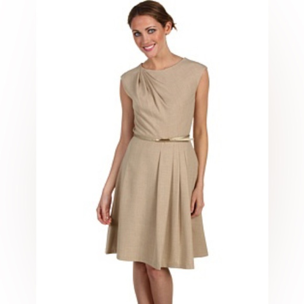Calvin Klein Taupe Knee Length sleeveless summer dress